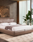 Auburn Leather Bed
