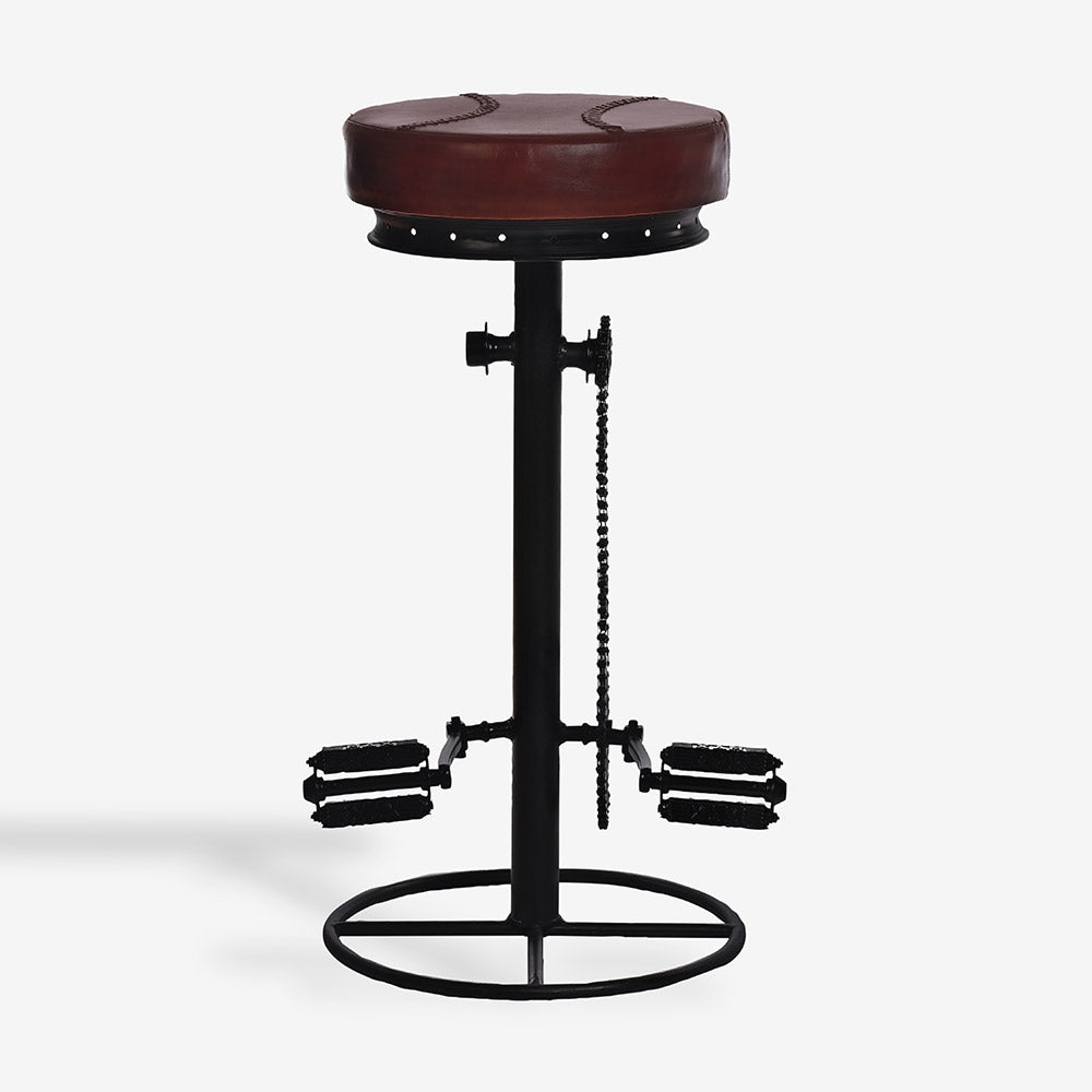Merelise Bloom Leather Bar Stool Chair