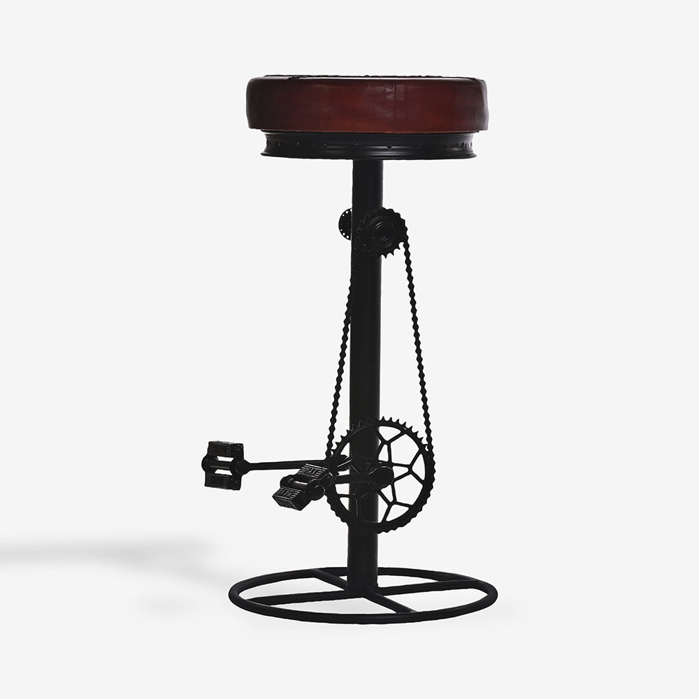 Merelise Bloom Leather Bar Stool Chair