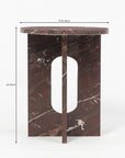 Red Marble Disclo Accent Table
