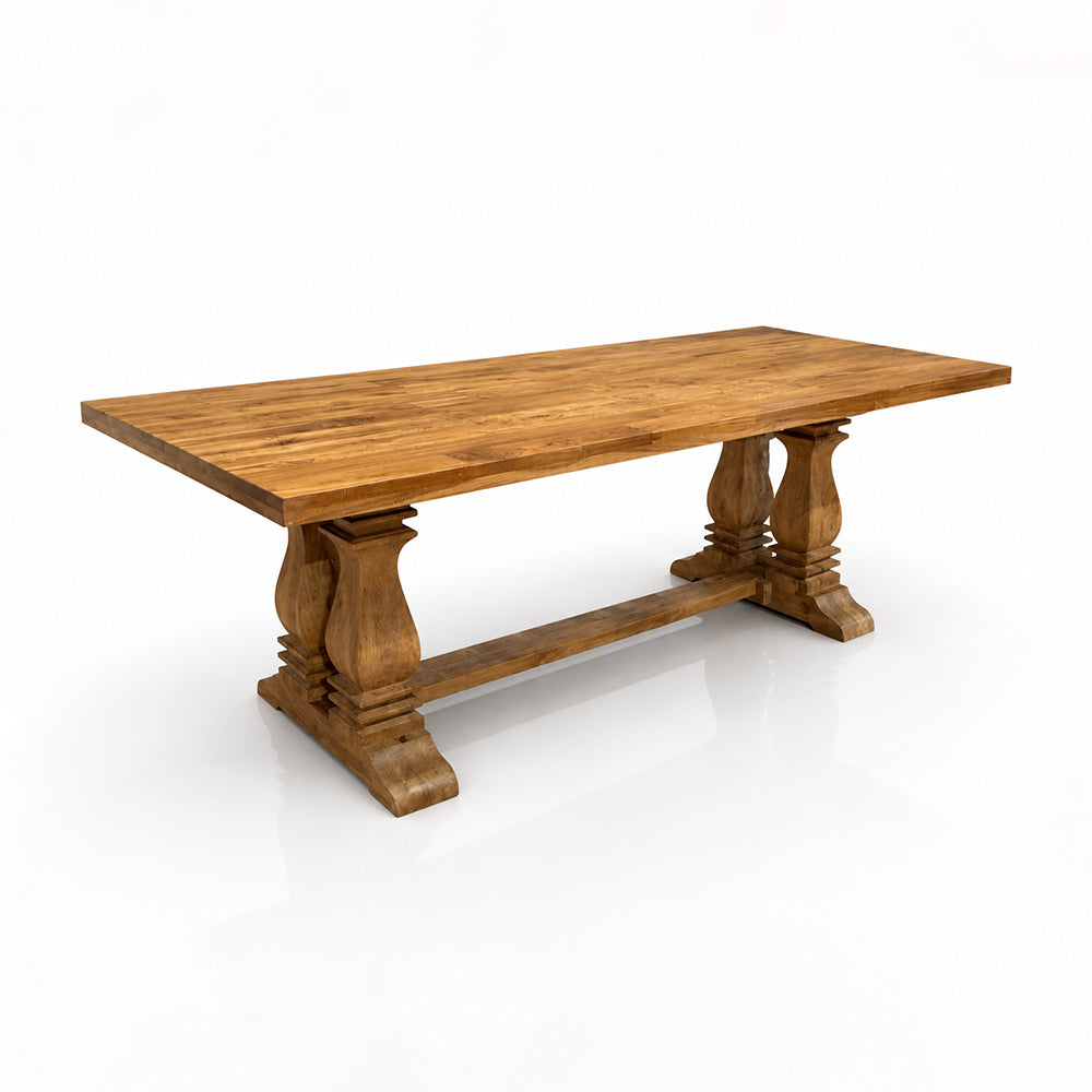 Regent 6 Seater Rectangular Wooden Dining Table - Large