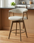 Abnor Wooden Swivel Bar Chair