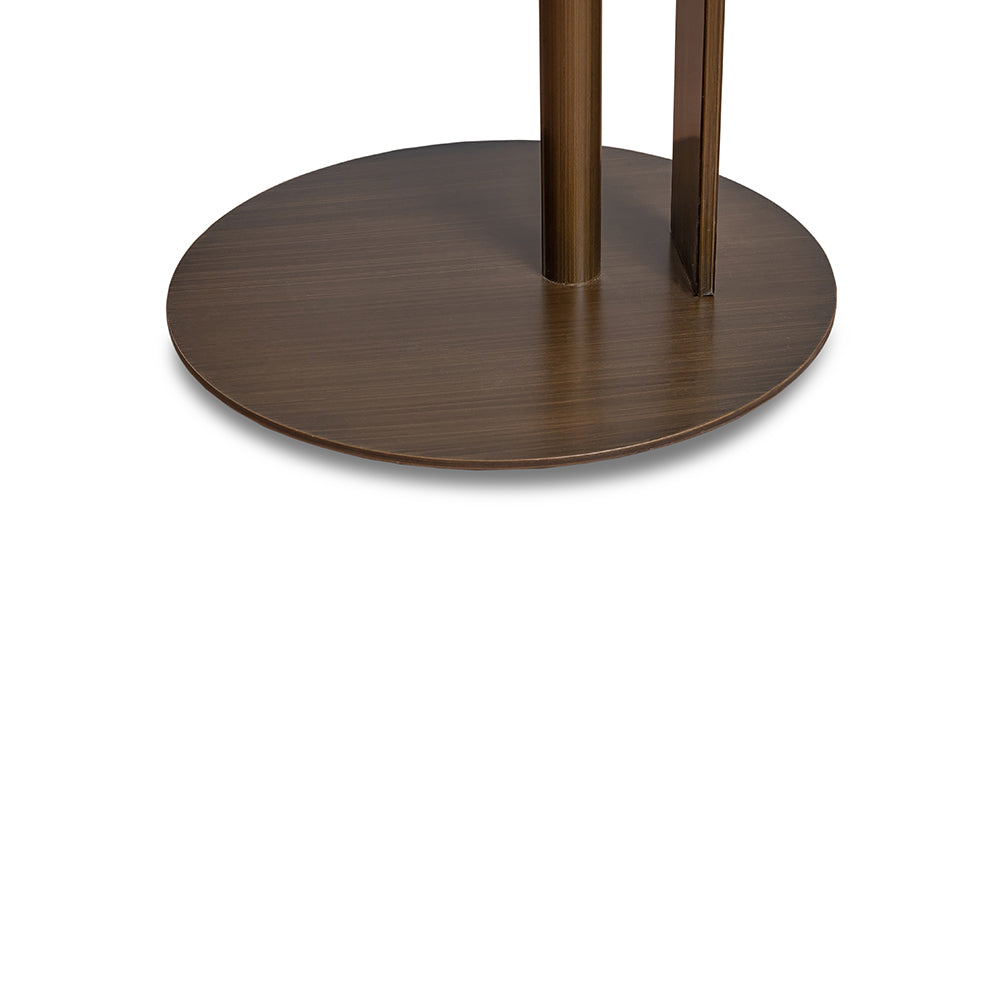 Salinas Marble Accent Table - Brown