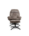 Hoopie Velvet Chair with ottoman