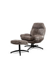 Hoopie Velvet Chair with ottoman