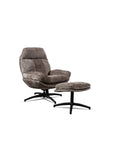 Hoopie Velvet Chair with ottoman