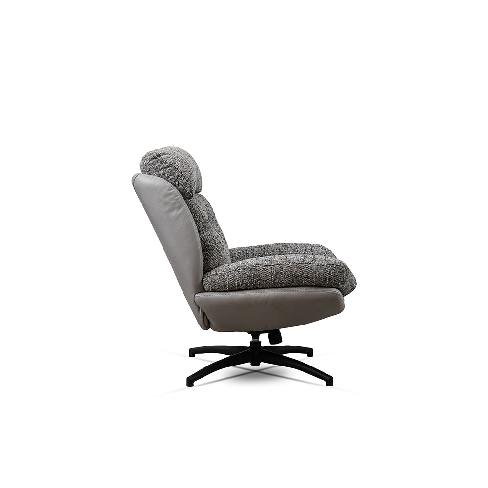 Allman Boucle Chair with ottoman