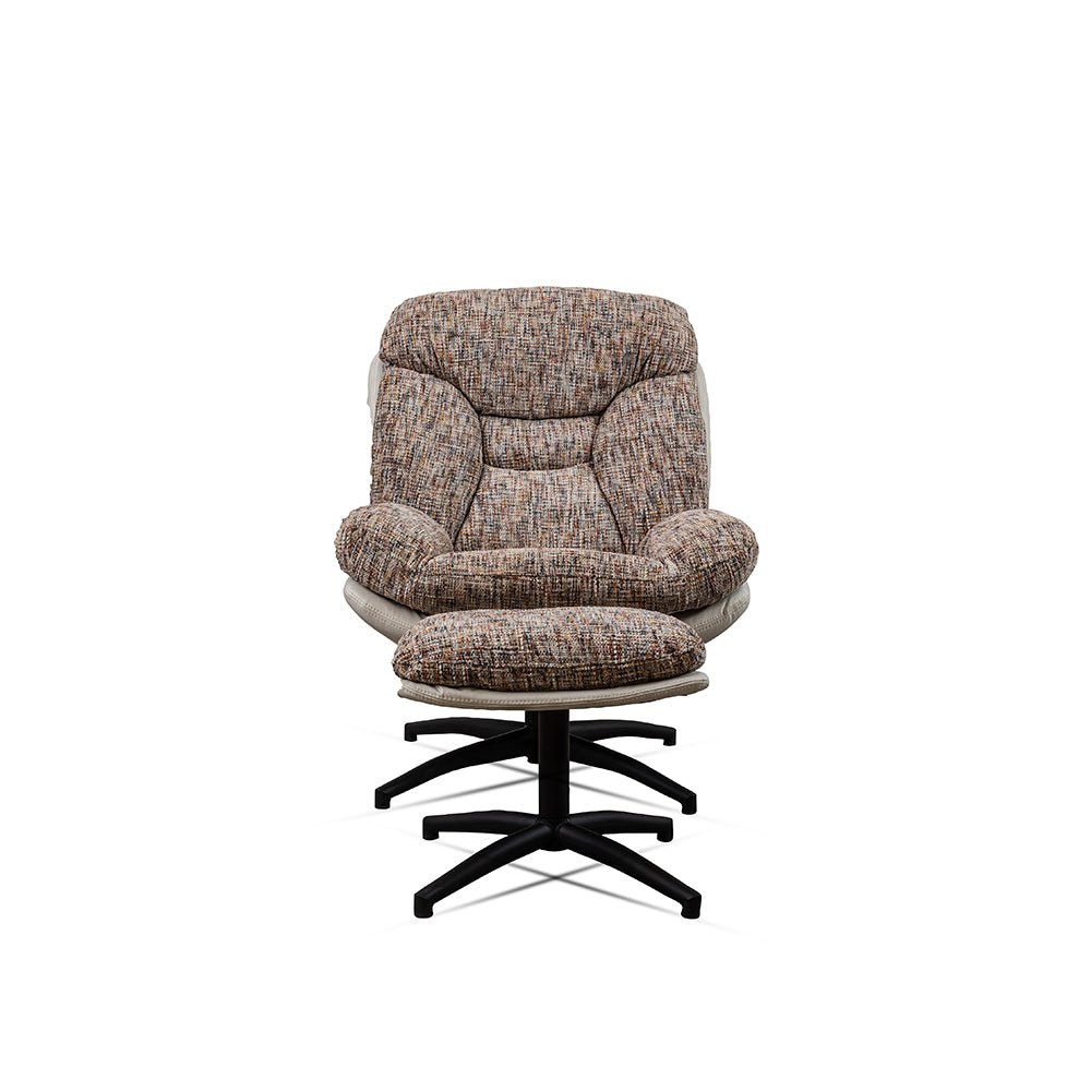 Bob Segar Boucle Chair with ottoman