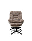 Bob Segar Boucle Chair with ottoman
