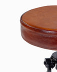 Asturius Leather Stool with Iron