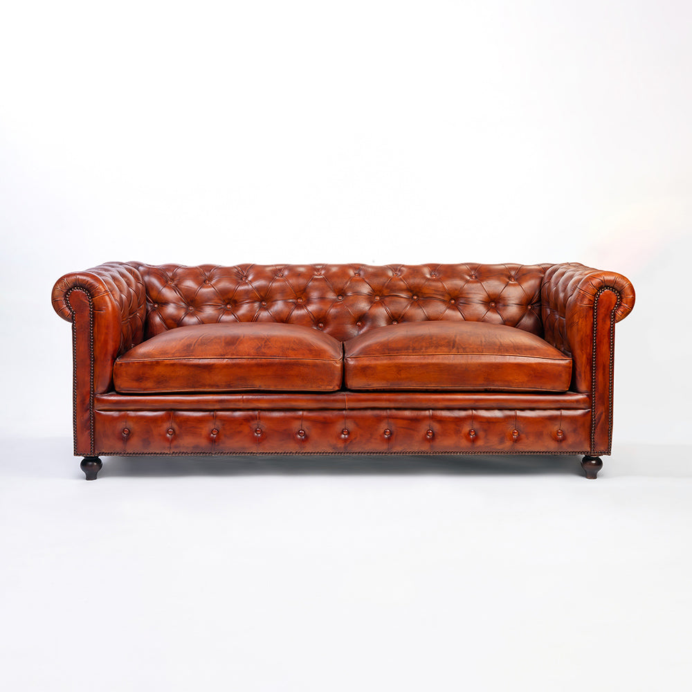 Haim Full Leather 2 Seater Sofa