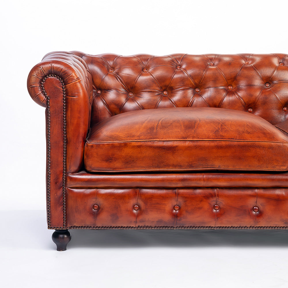 Haim Full Leather 2 Seater Sofa