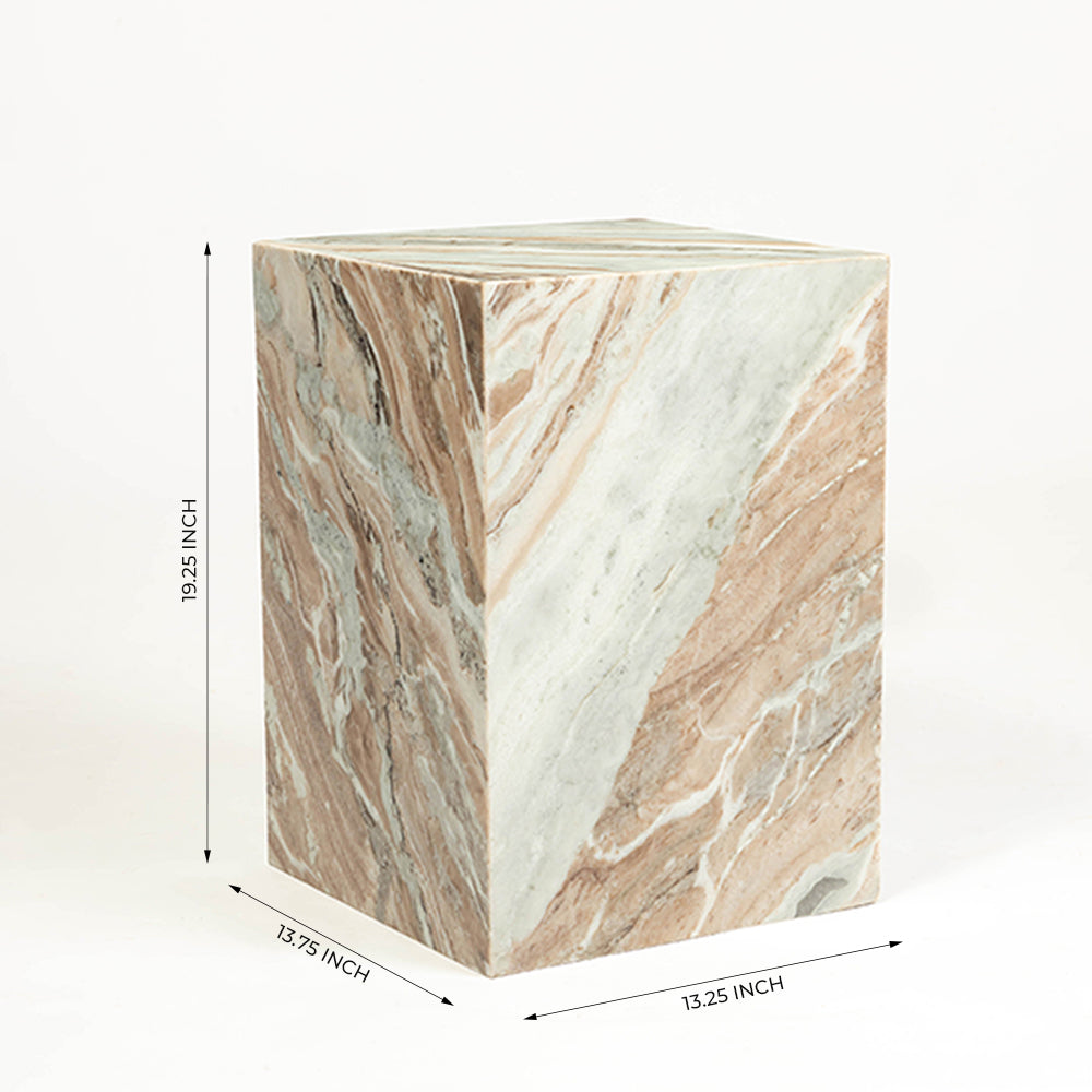 Butterscotch Indian Marble Square Coffee Table - Small