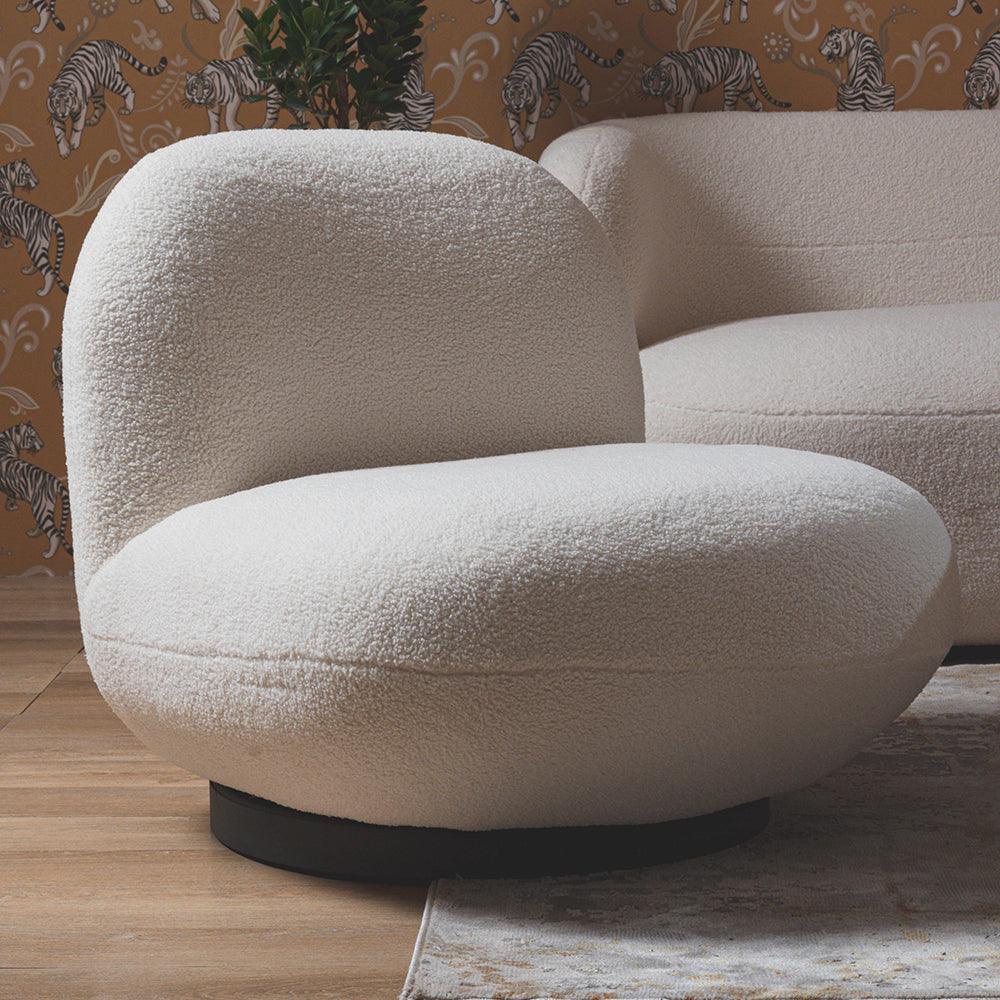 Eden End Swivel Sofa - White