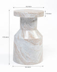 Banach Butterscotch Marble Accent Table
