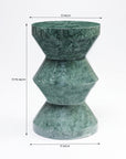 Mantis Green Marble Accent Table