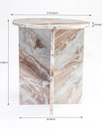 Roscoe Butterscotch Marble Accent Table