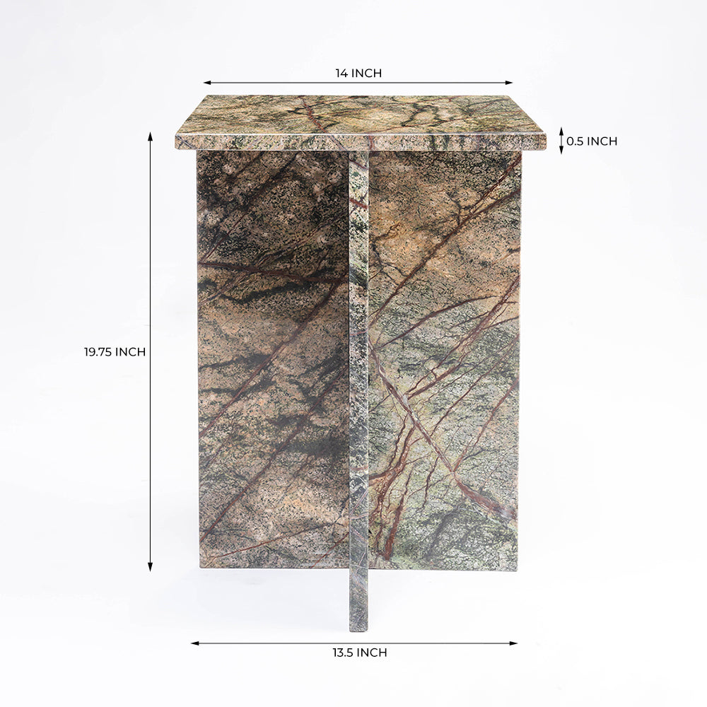Issa Butterscotch Marble Accent Table