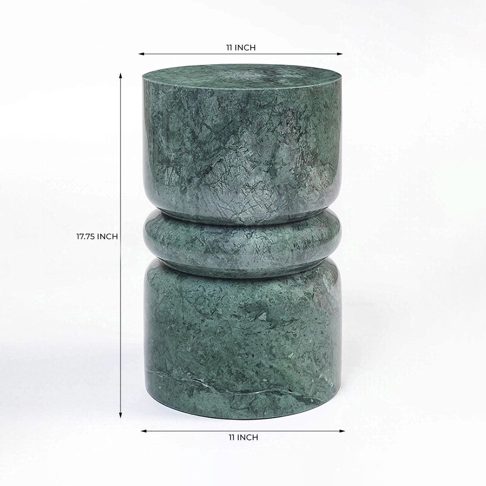Troye Green Marble Accent Table