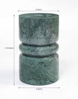 Troye Green Marble Accent Table