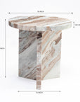 Rea Butterscotch Marble Accent Table
