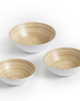 Venus Bamboo Bowls White set of 3 - Living Shapes
