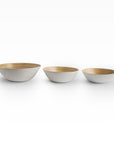 Venus Bamboo Bowls White set of 3 - Living Shapes