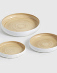 Maliya Bamboo Bowls White Set of 3