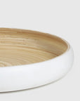 Maliya Bamboo Bowls White Set of 3