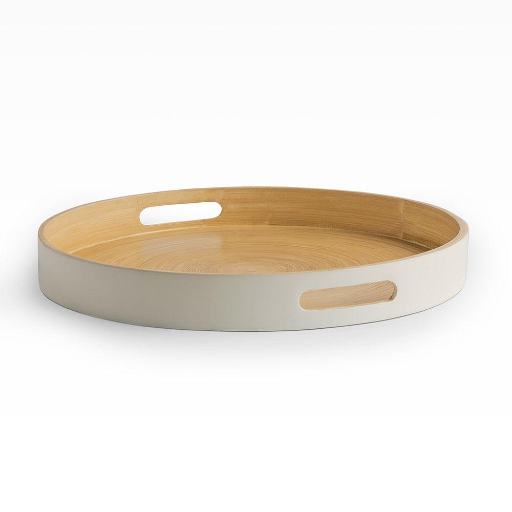 Flo Bamboo Trays Set of 3 White - Set of 3 White
