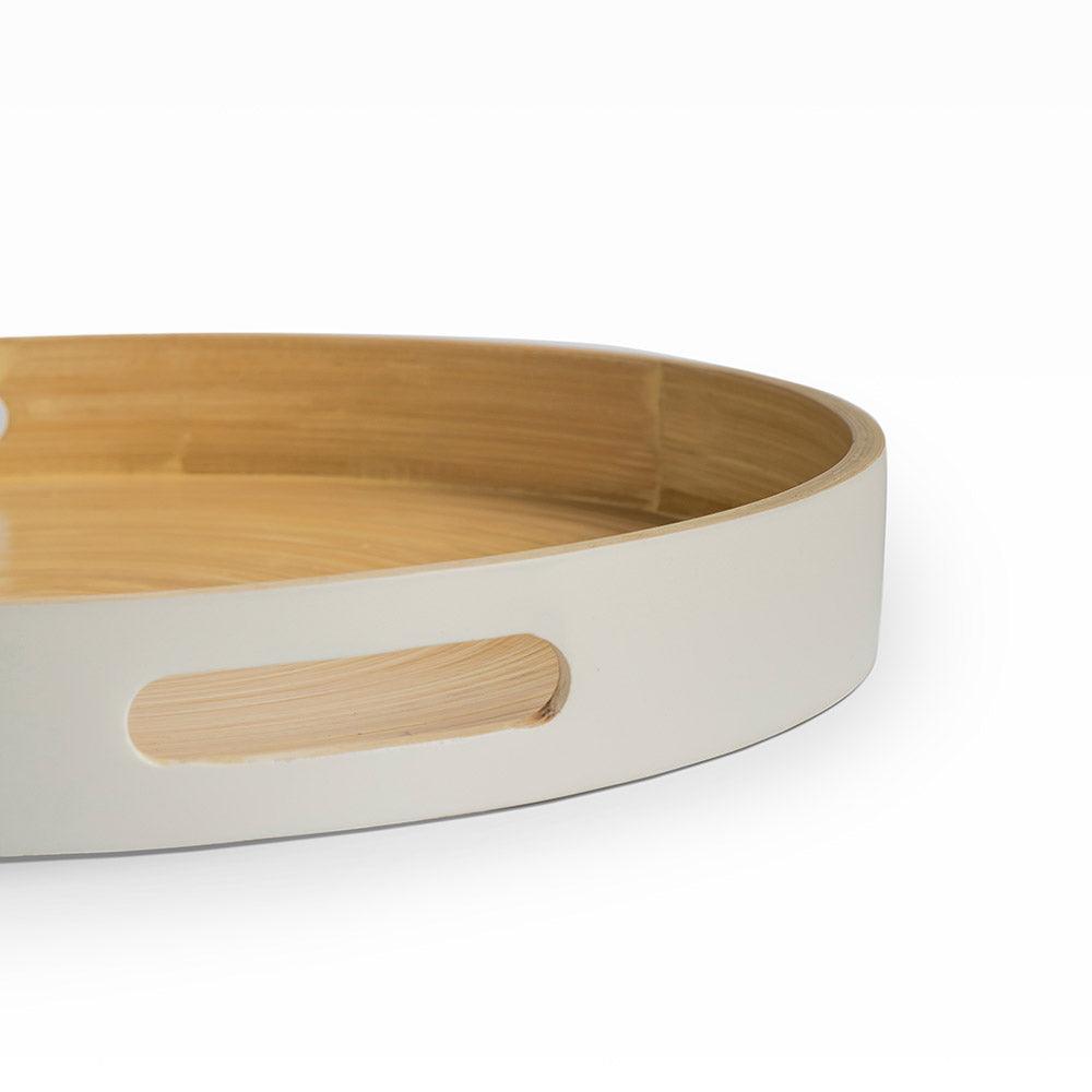 Flo Bamboo Trays Set of 3 White - Set of 3 White
