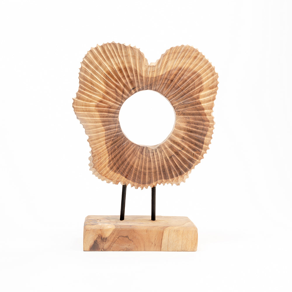 Sunny Round Wood Console