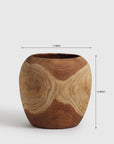 Dobby Teak Wood Vase