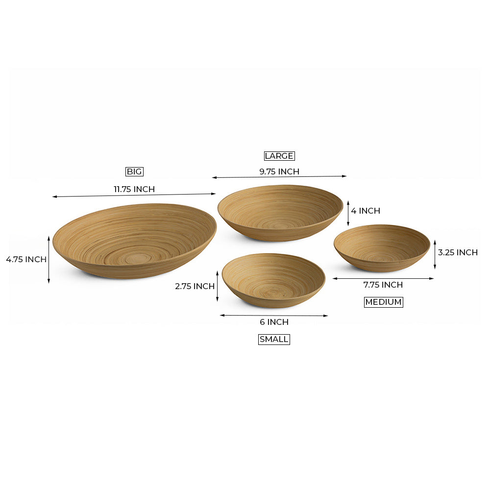 Severus Bamboo Bowl set of 4 - Set of 4