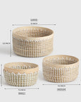 Joey Seagrass Basket set of 3