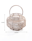 Rose Rattan Lantern