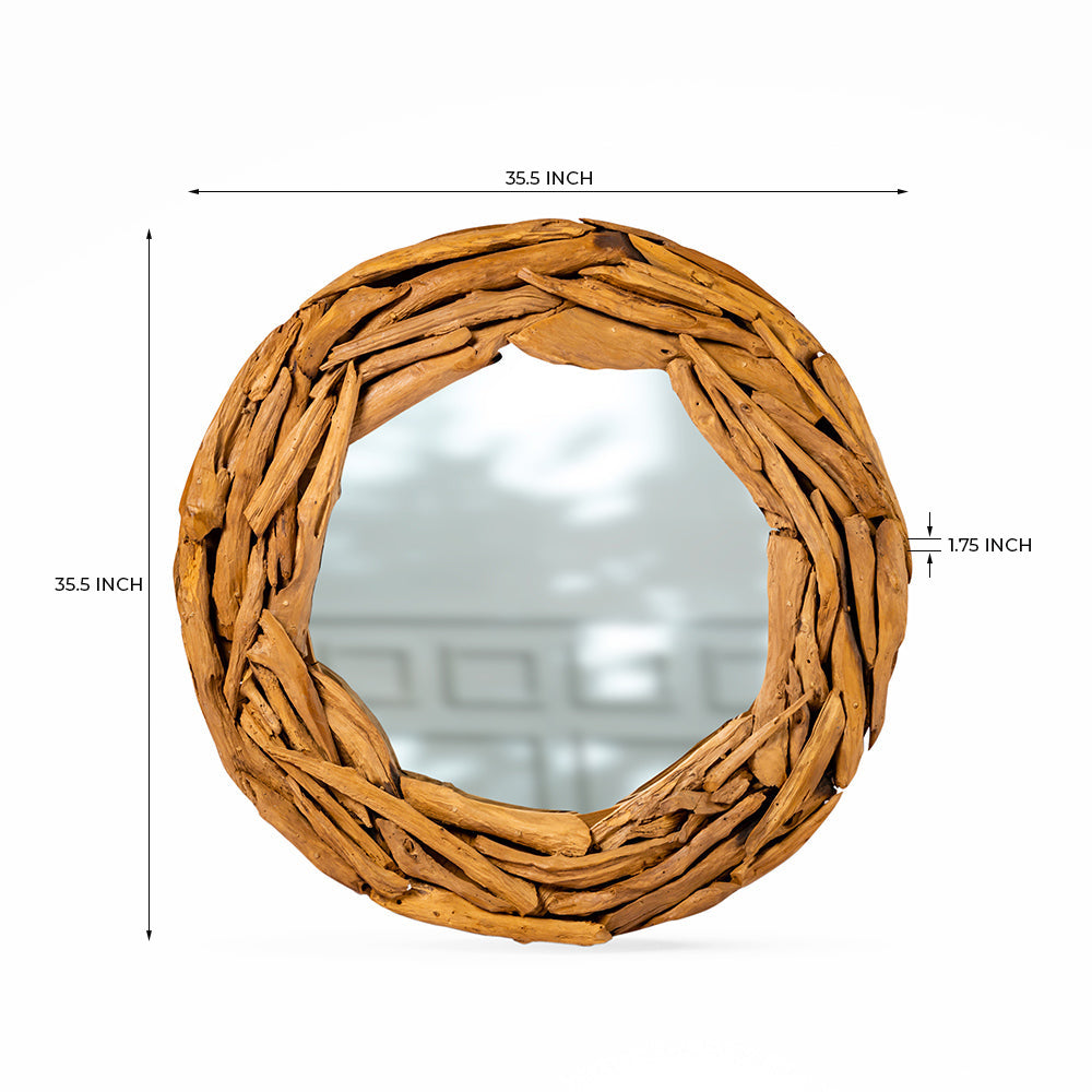 Reflective Birch Wall Mirror