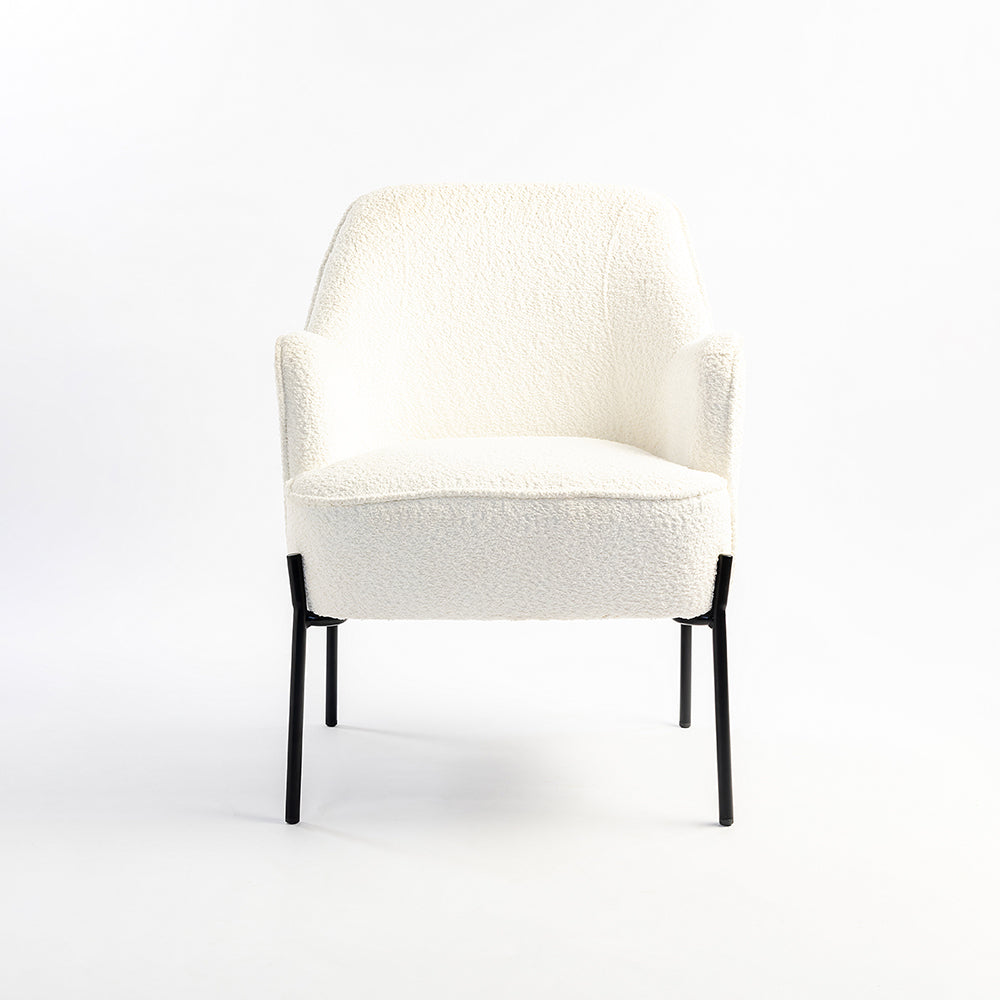 Ironveil Modern Armchair - White