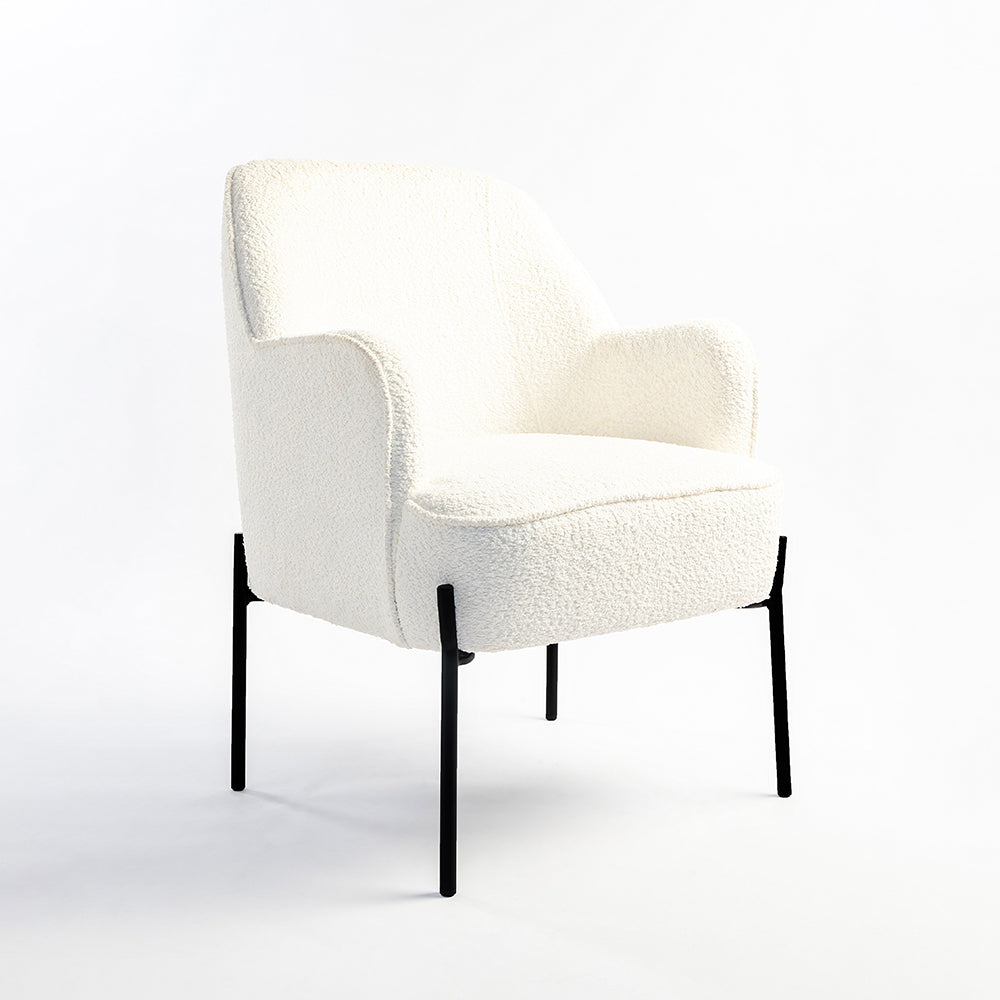 Ironveil Modern Armchair - White