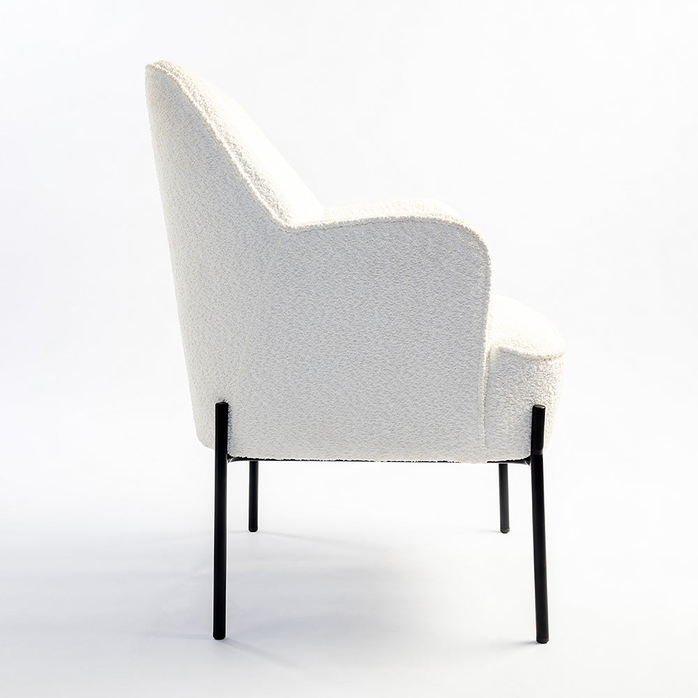 Ironveil Modern Armchair - White