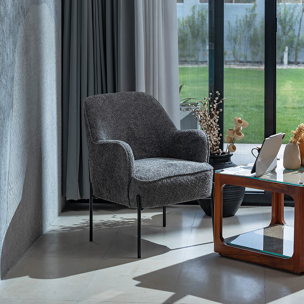 Ironveil Modern Armchair - Grey