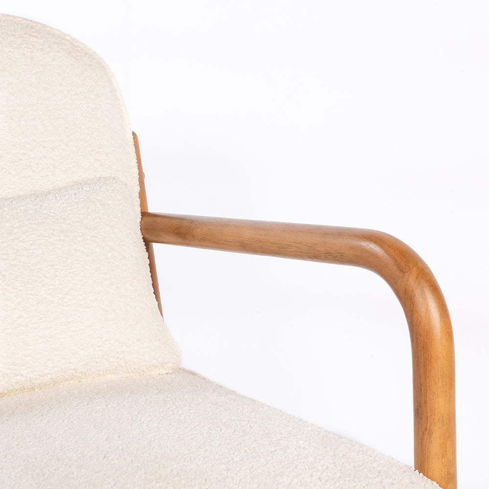 Dew Nostalgia Wooden Armchair - White