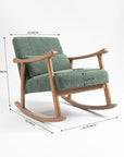 Margaret Wooden Rocking Chair - Dark Green