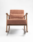 Margaret Wooden Rocking Chair - Dusty Rose Brown