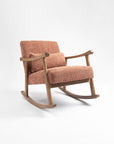 Margaret Wooden Rocking Chair - Dusty Rose Brown