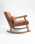 Margaret Wooden Rocking Chair - Dusty Rose Brown