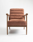 Tulsa Petal Wooden Armchair - Dusty Rose Brown
