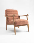 Tulsa Petal Wooden Armchair - Dusty Rose Brown