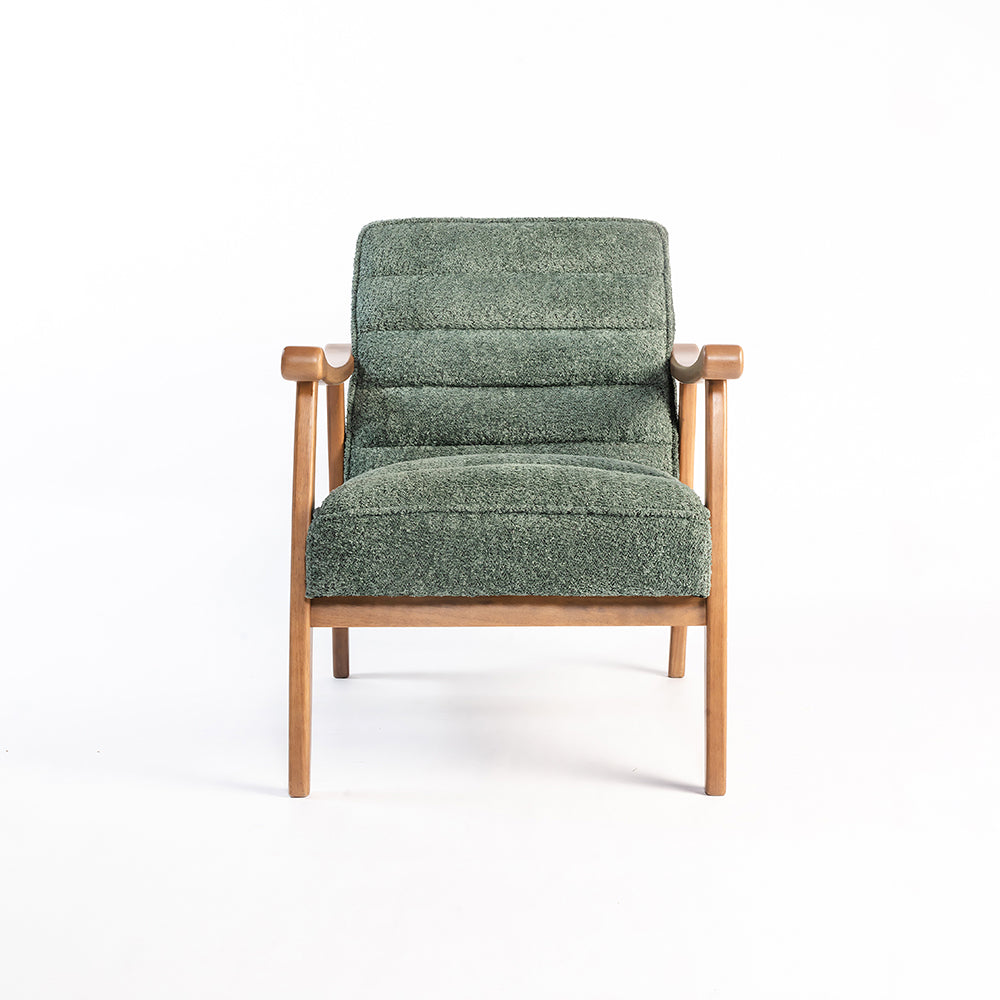 Tulsa Petal Wooden Armchair - Dark Green