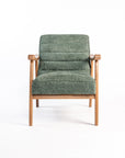 Tulsa Petal Wooden Armchair - Dark Green